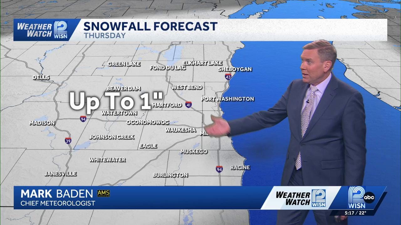 Another round of snow for SE Wisconsin on Thursday