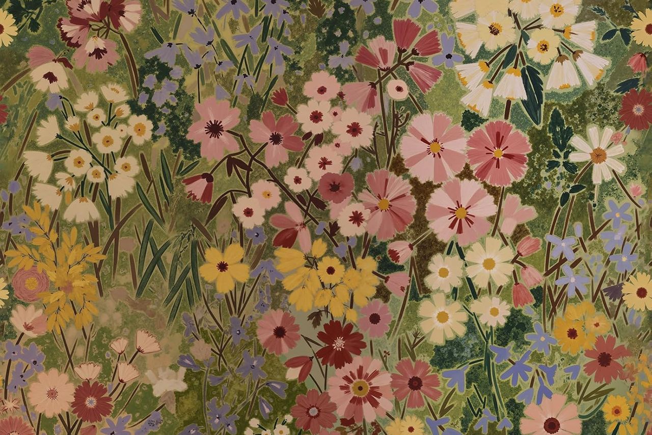 Vintique Floral Wallpaper Peel and Stick Boho Wall Paper