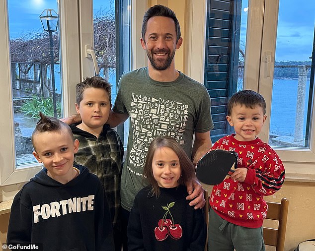 Kendall is the father of Landon, 11; Levi, eight and Hazel, seven, and has retained the power of attorney for his ex-wife's other son, Jacob, three