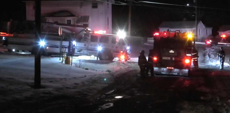 Crews battle flames inside trailer in Fayette County