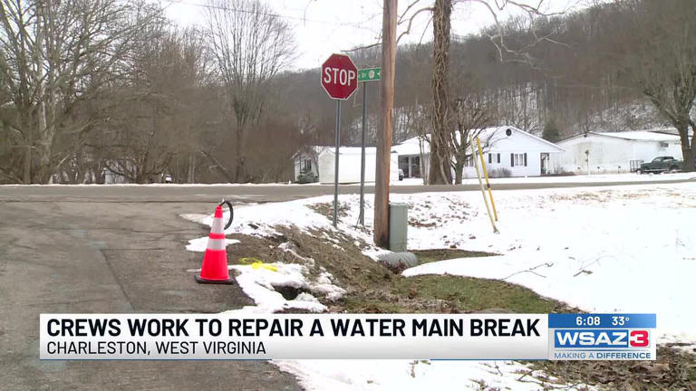 Crews work to repair water main break