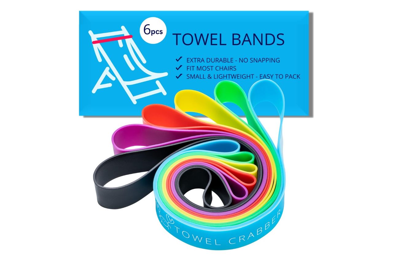 Towel Bands 6 Pack Beach Pool Cruise Chairs Extra Durable