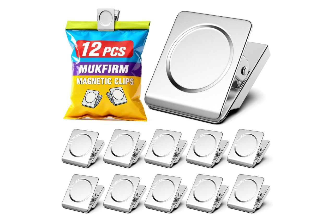 12 Pack Large Magnetic Clips Heavy Duty Strong Magnet Clips For Notes