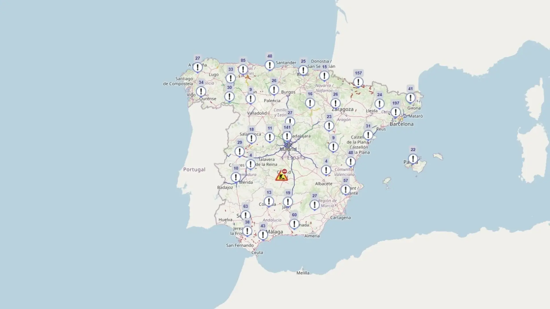 Mucho se ha hablado del mapa de las balizas V16 de la DGT, pero poco se ...