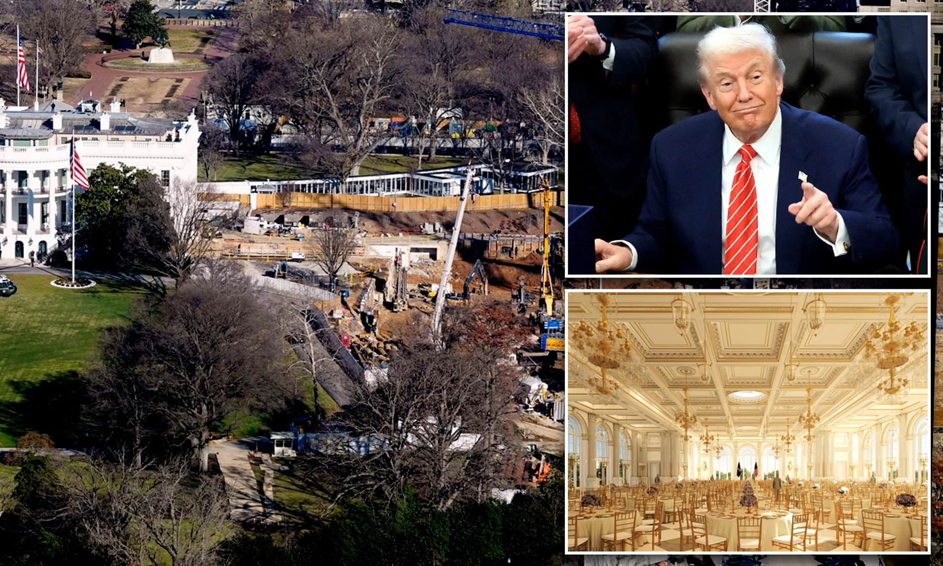 Donald Trump unveils new rendering of 'magnificent' $300m White House ...