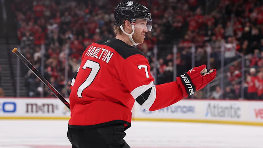 Devils defenseman Dougie Hamilton is a possible trade candidate in March. | Ed Mulholland-Imagn Images