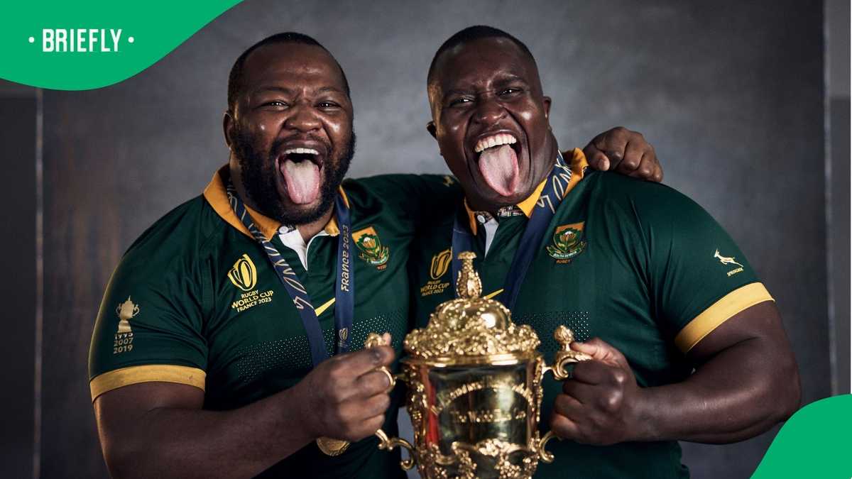 Watch: Springboks props Ox Nché and Trevor Nyakane scrum a Mitsubishi ...