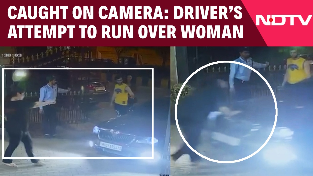 Shocking CCTV from Mumbai: Car driver tries to run over woman in Oshiwara