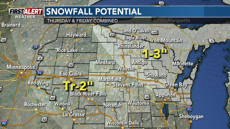 Quiet Wednesday, light snow on Thursday & Friday
