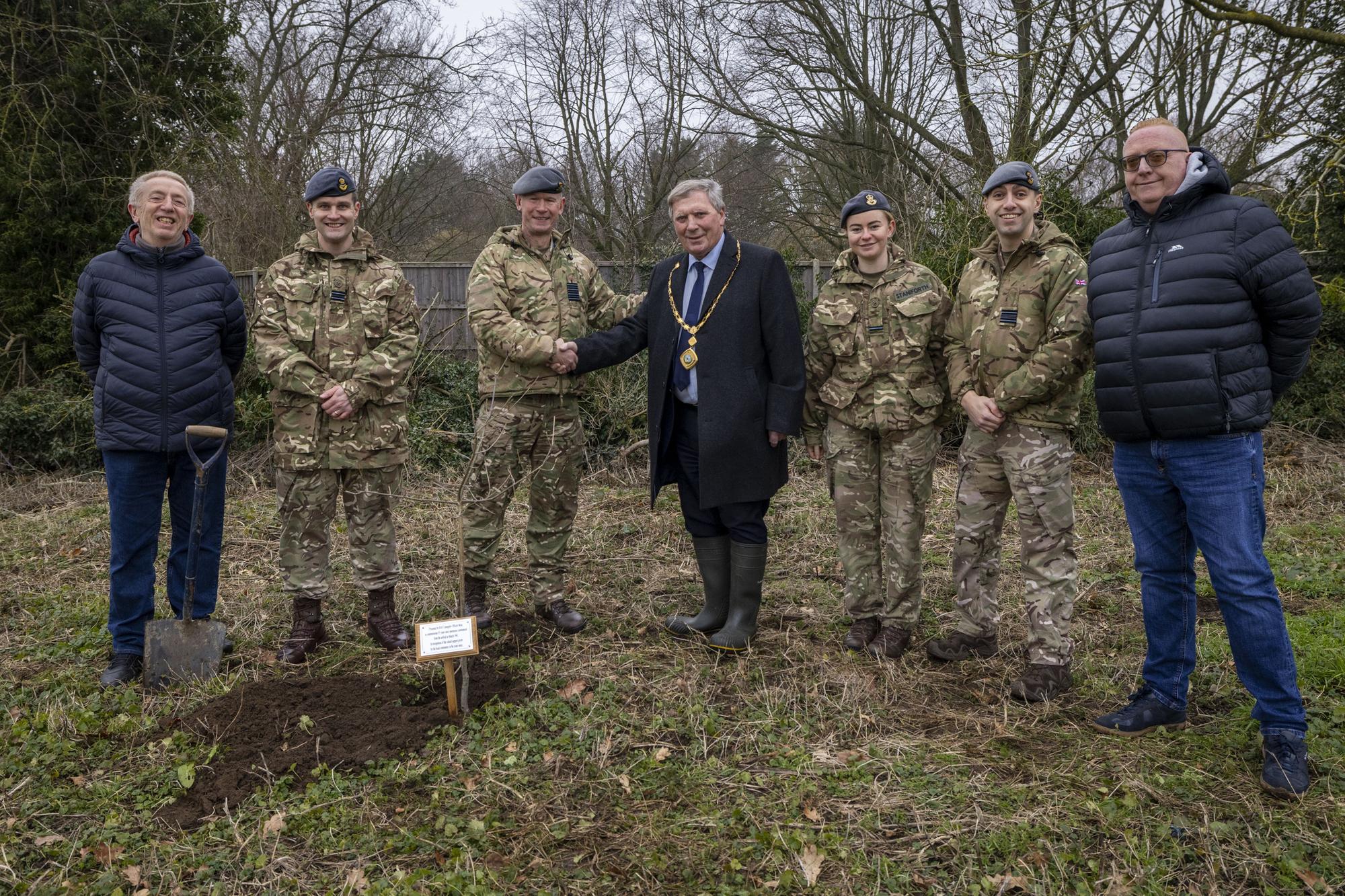 Tree planting marks 85 years of RAF ties with community