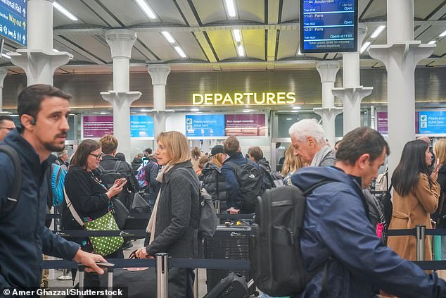 Pictured: Departing passengers in September 2025 at St Pancras International, which will also have EES checks&nbsp;