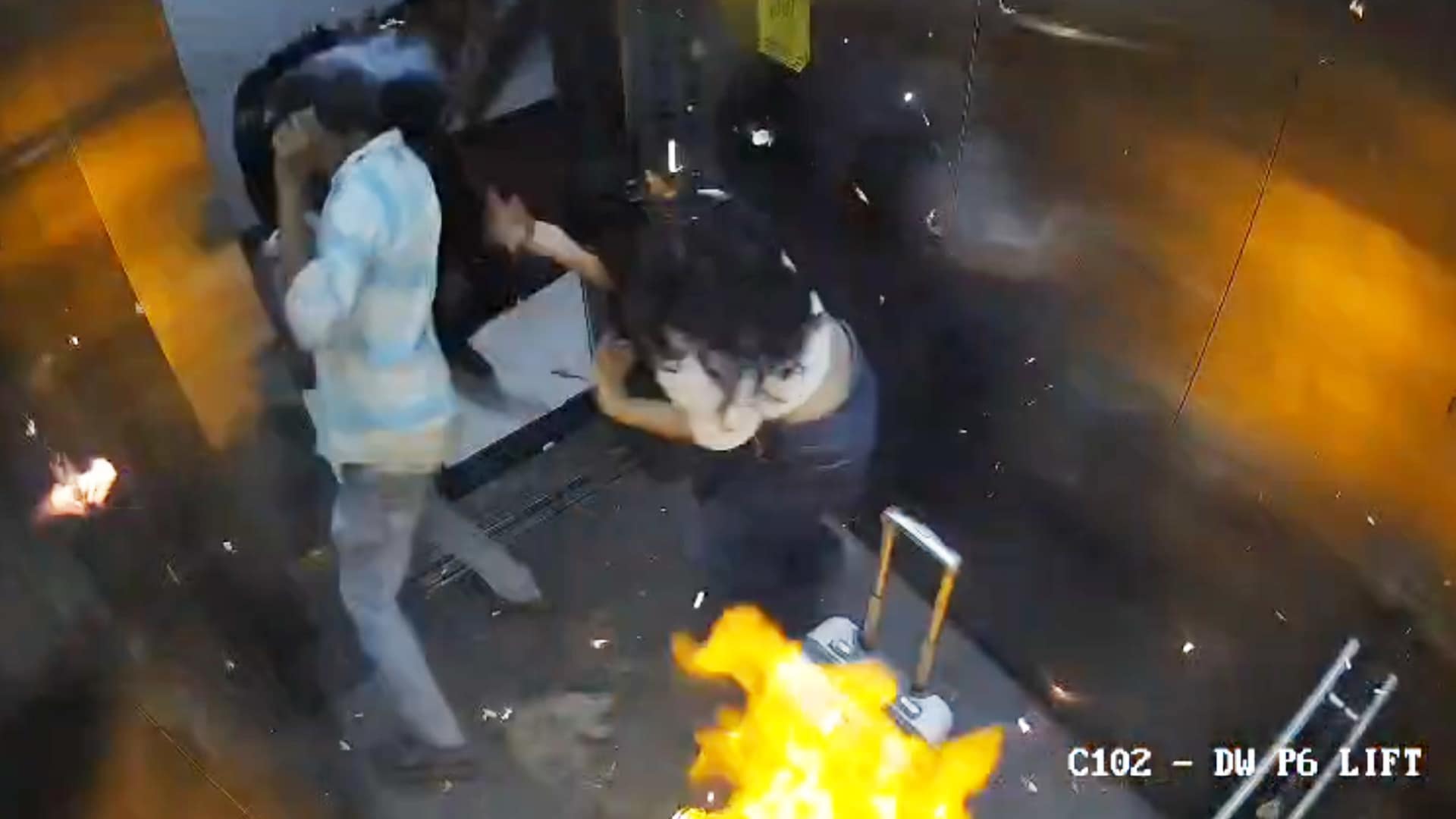 Video: Moment gas-filled balloons exploded inside lift in Mumbai