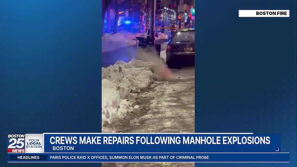 Crews making repairs following manhole explosions in Boston
