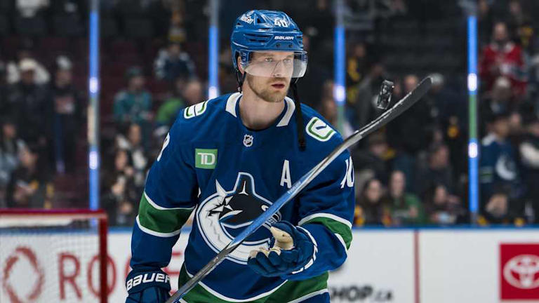 Elias Pettersson is under contract for several more seasons, but could be traded by the Canucks. | Bob Frid-Imagn Images