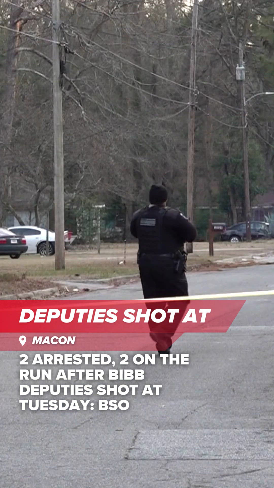 WATCH: 2 arrested, 2 on the run after Bibb Deputies shot at Tuesday: BSO