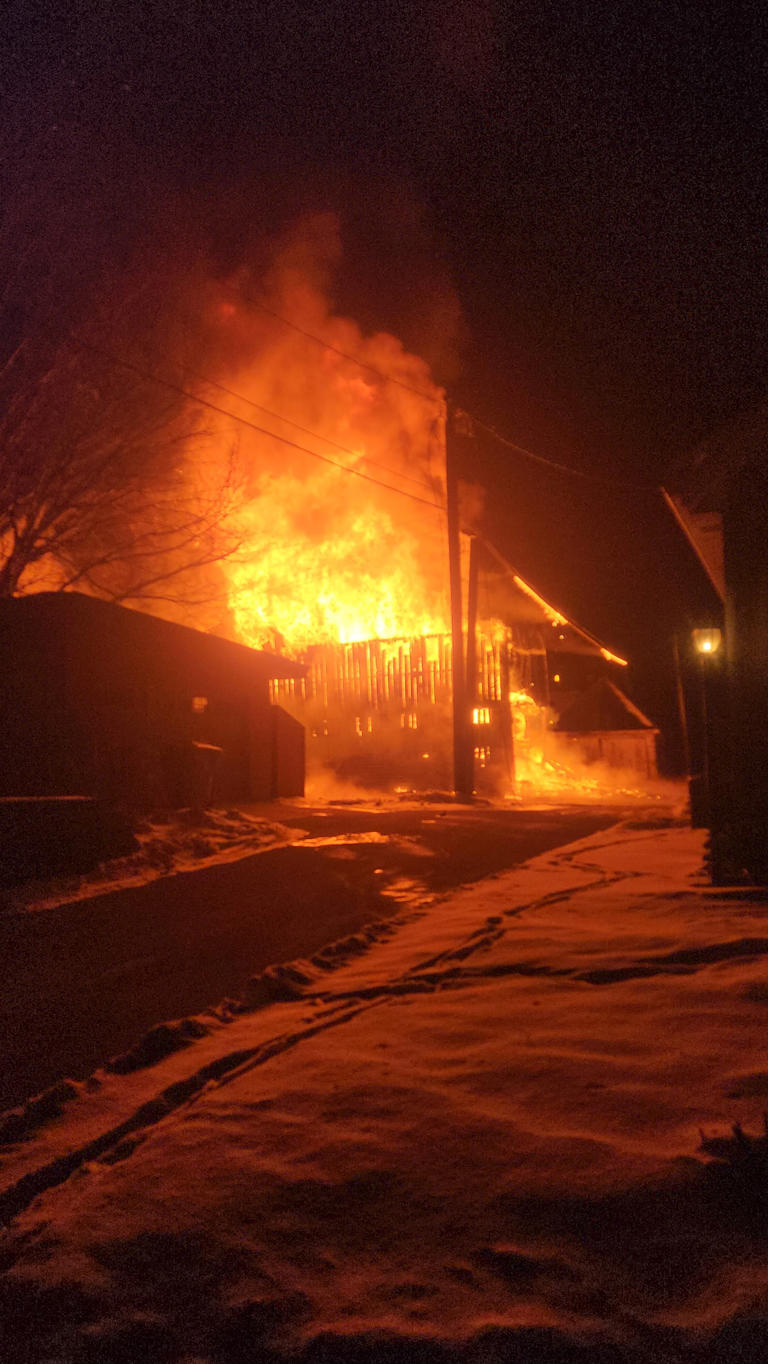 Two families displaced in Monroe after large fire