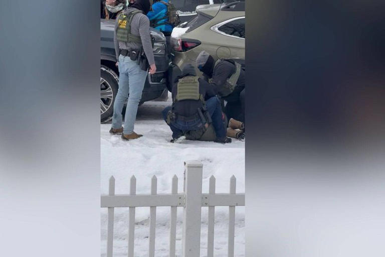 Terrifying moment ICE agent smashes window before dragging US citizen ...