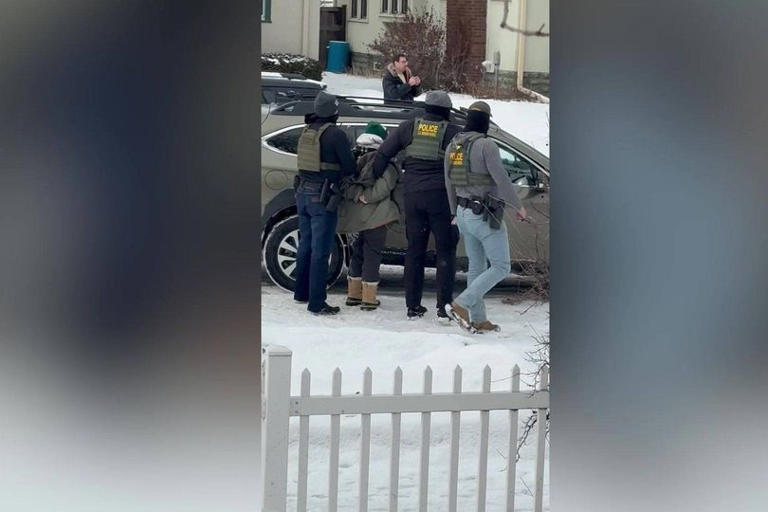 Terrifying moment ICE agent smashes window before dragging US citizen ...