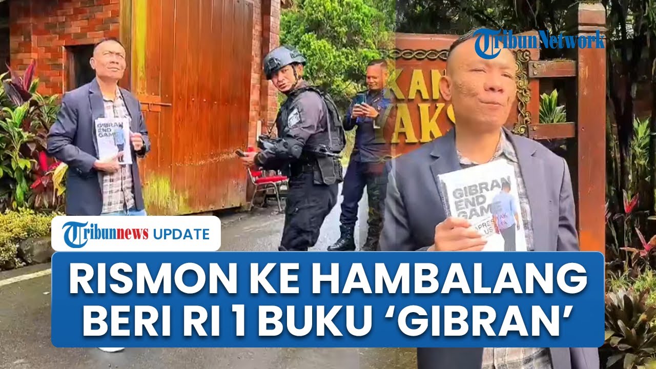 Momen Rismon Sianipar ke Hambalang, beri Prabowo buku 'Gibran End Game ...