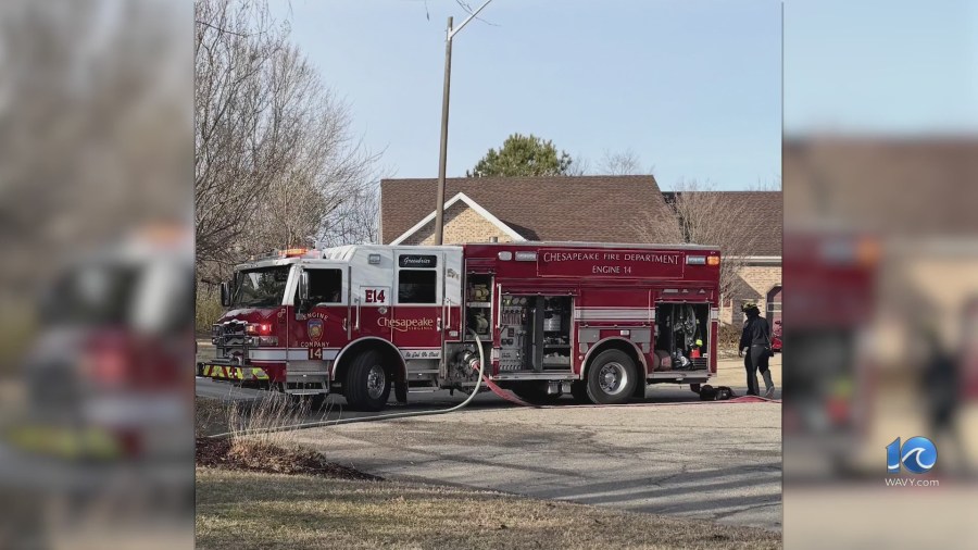 Two people, dog displaced after house fire on Vail Court in Chesapeake