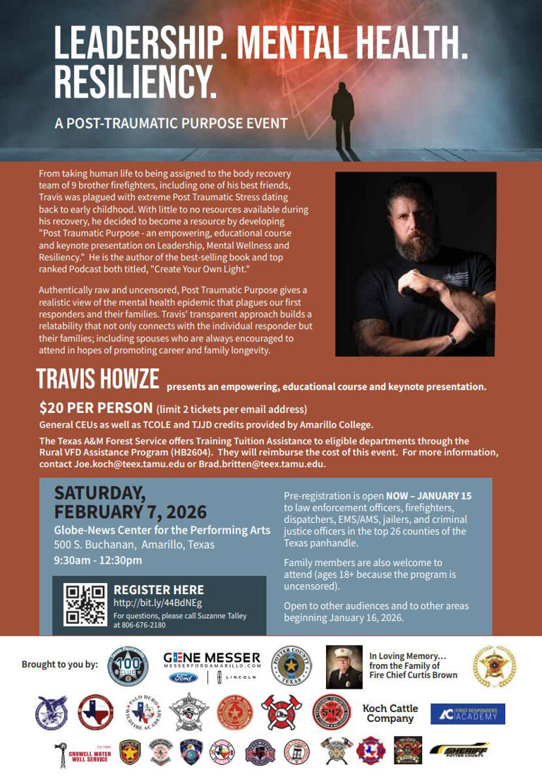 First responder mental health speaker Travis Howze coming to Amarillo ...