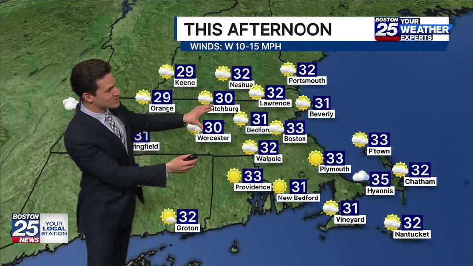 Boston 25 weather: Wednesday afternoon weather