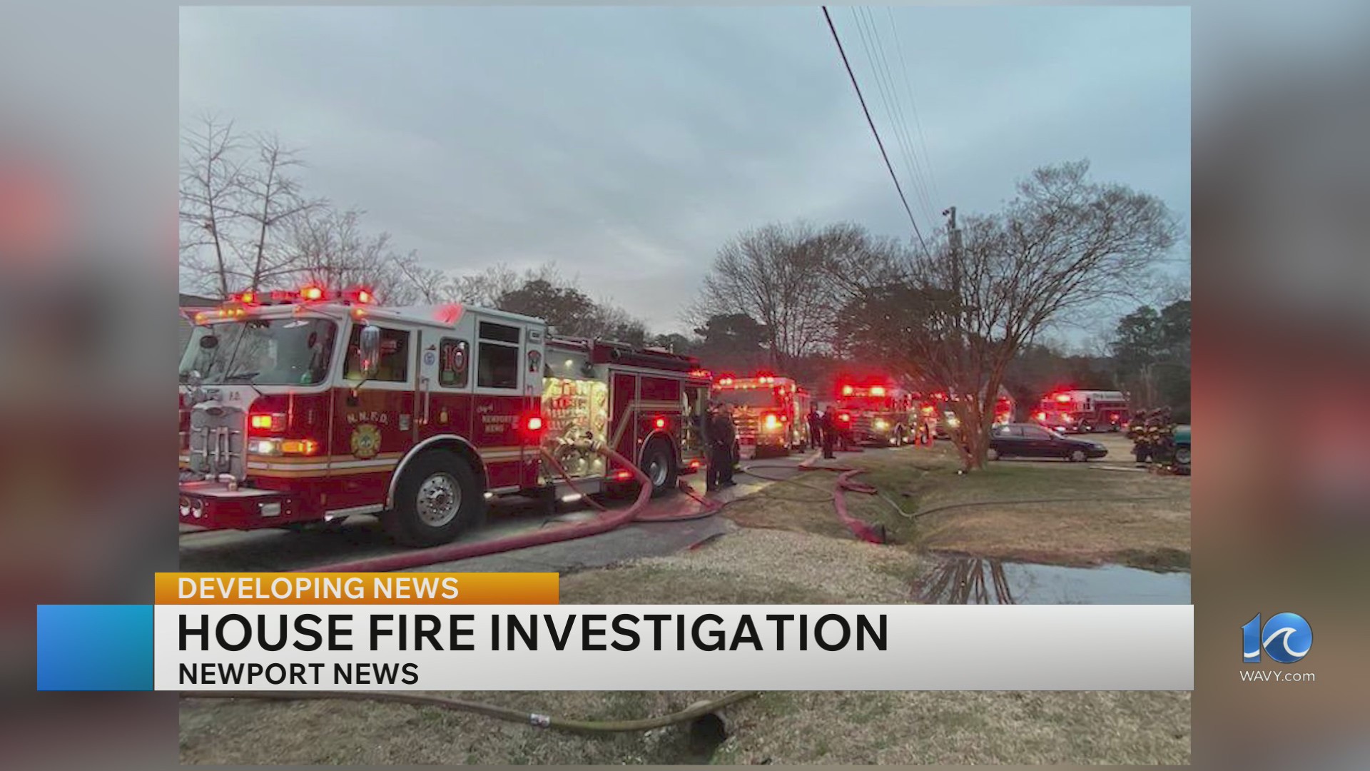 NNFD: 1 suffers minor injuries in house fire on Lakeside Drive
