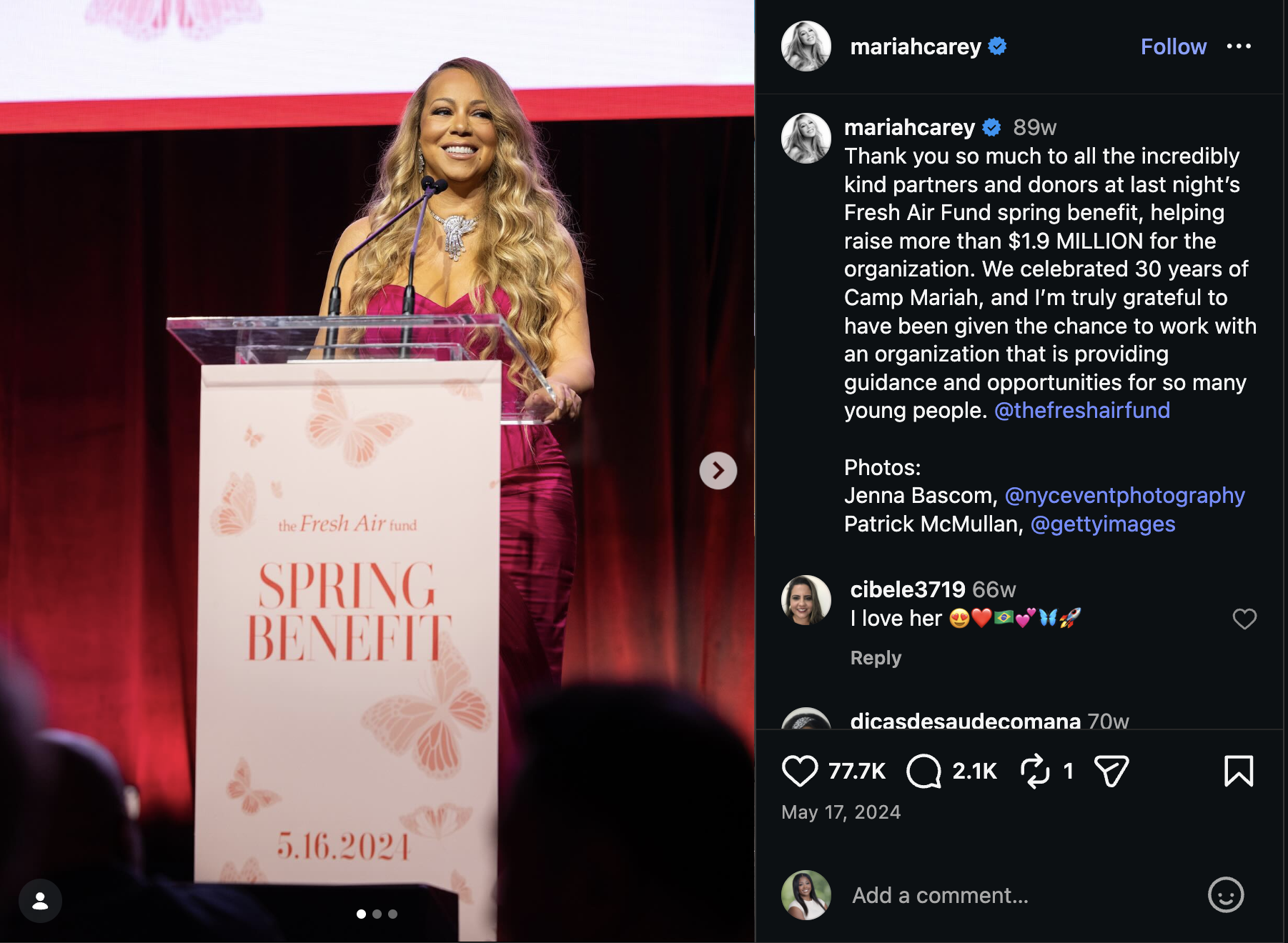 Mariah Carey launched a camp with the Fresh Air Fund, introducing youth ...