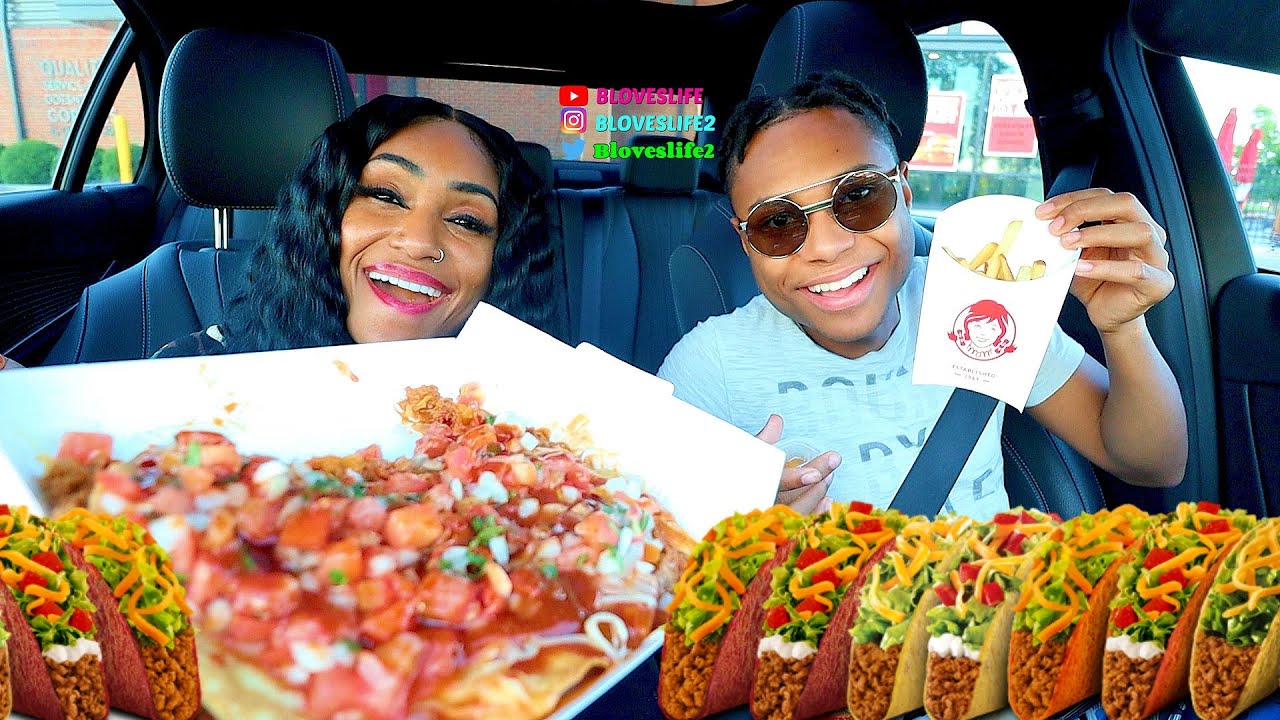 Watch us devour ultimate Taco Bell Mexican pizza and Doritos Locos tacos