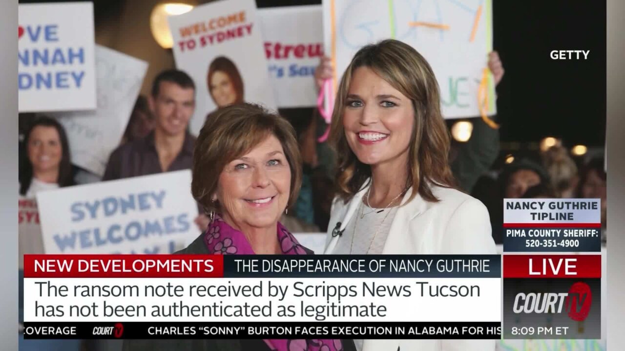 Scripps News Tucson receives alleged ransom note for Nancy Guthrie