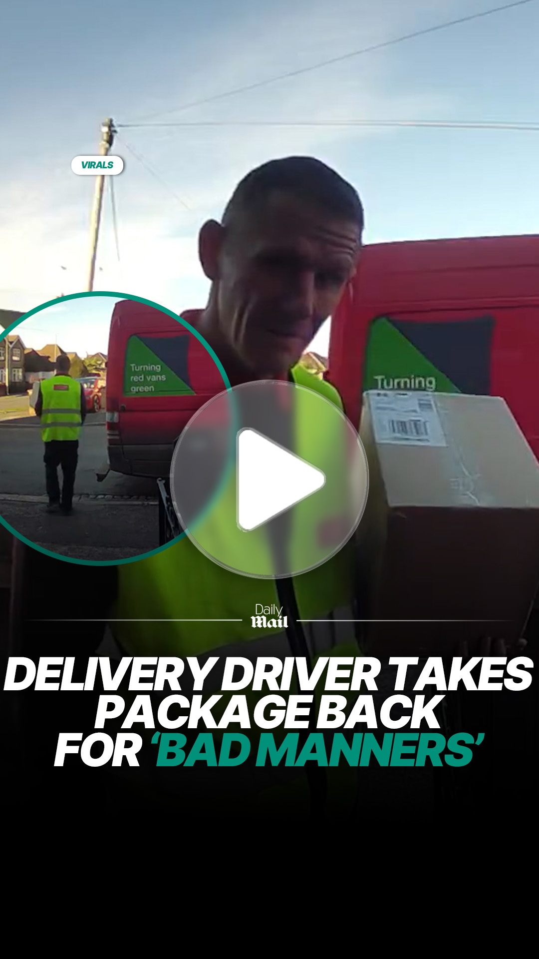 Delivery driver calls out customer over lack of manners