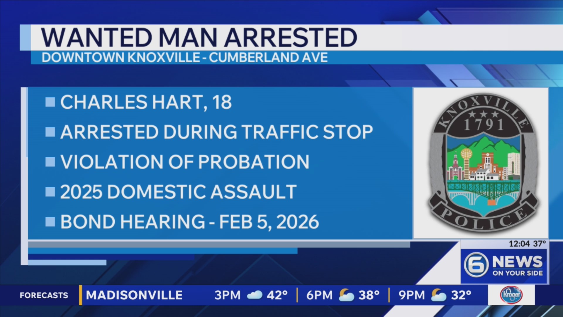 Man wanted after 2025 domestic assault arrested by Knoxville police