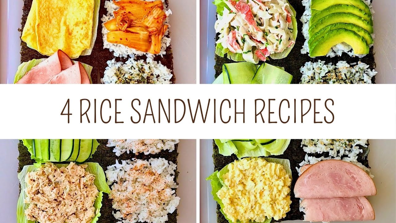4 tasty onigirazu recipes | Japanese seaweed rice sandwiches made easy!