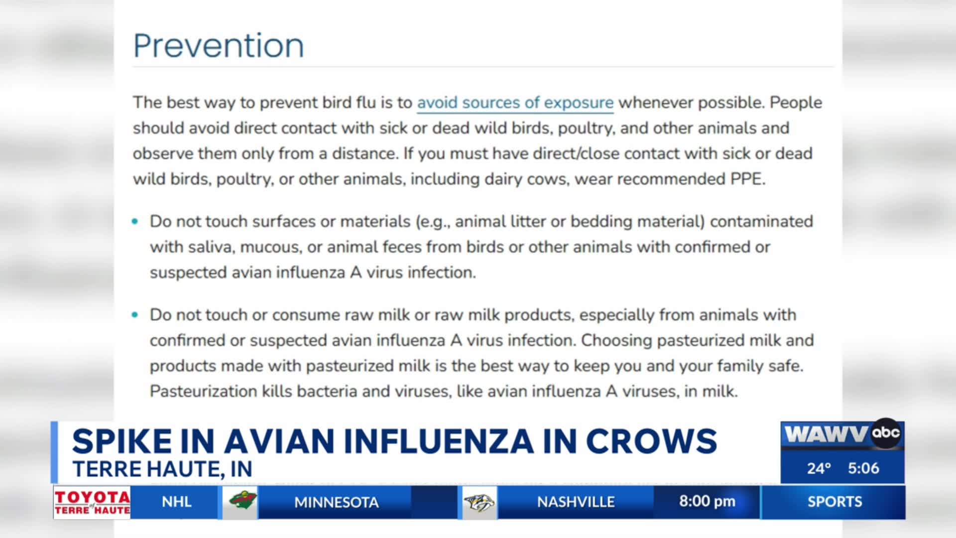 Rise in bird flu found in dead crows across Vigo County