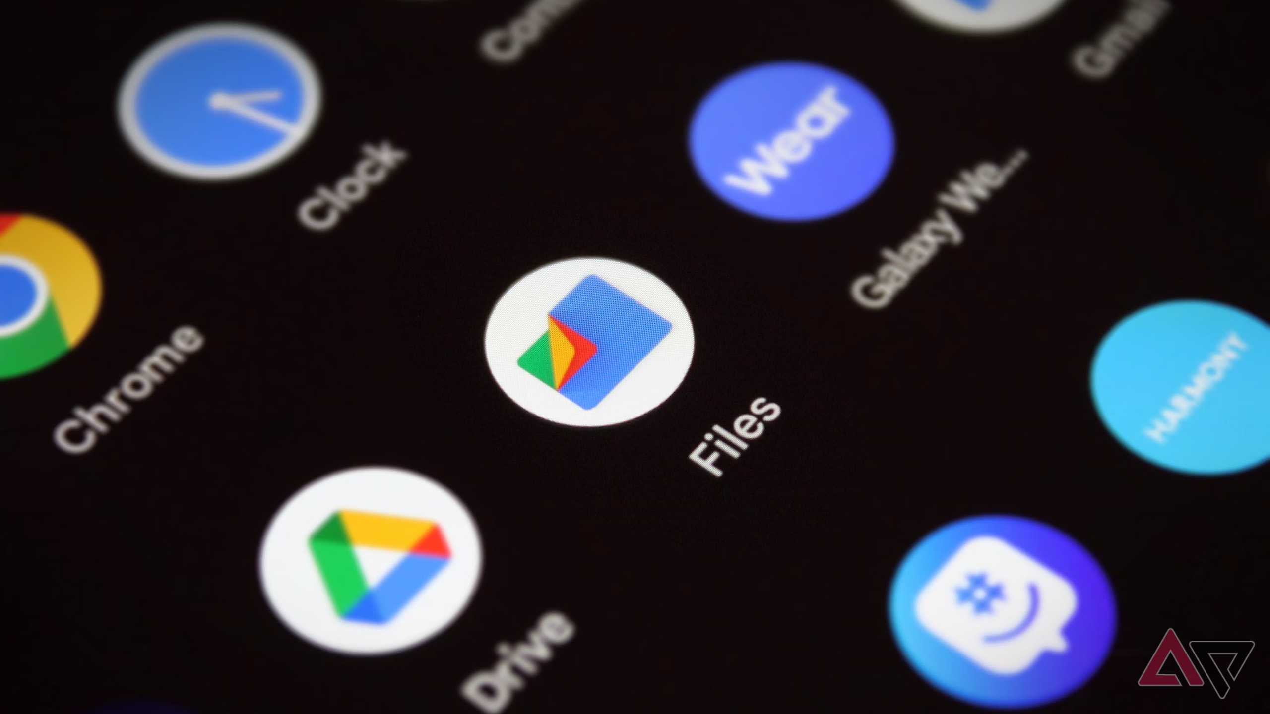 Photo of the app drawer on an Android phone, focused on the Files by Google app.