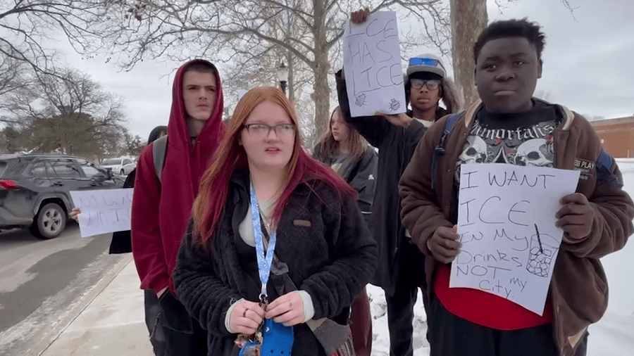 Sexton High School students walk out of class to protest ICE