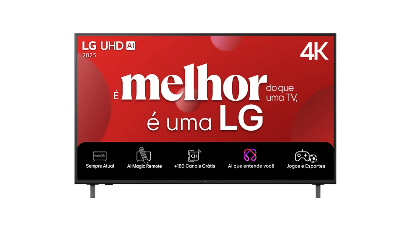 Achado do dia: Smart TV LG 50” 4K com IA tem desconto no Mercado Livre