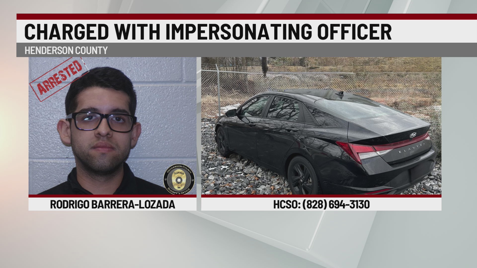 Henderson County man arrested for impersonating officer