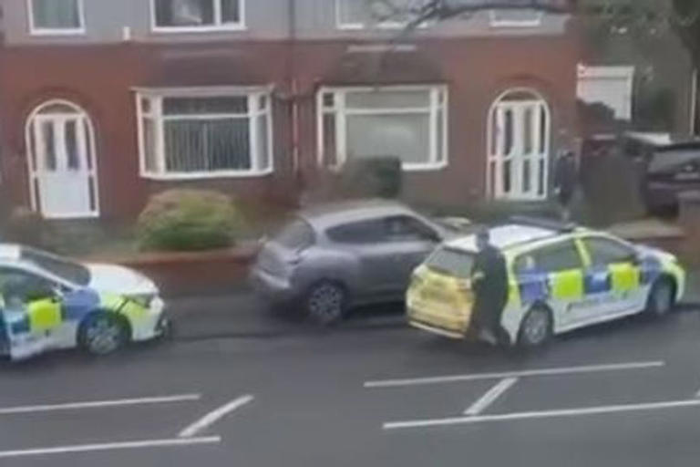 Driver rams into police cars after 'avoiding capture' following chase