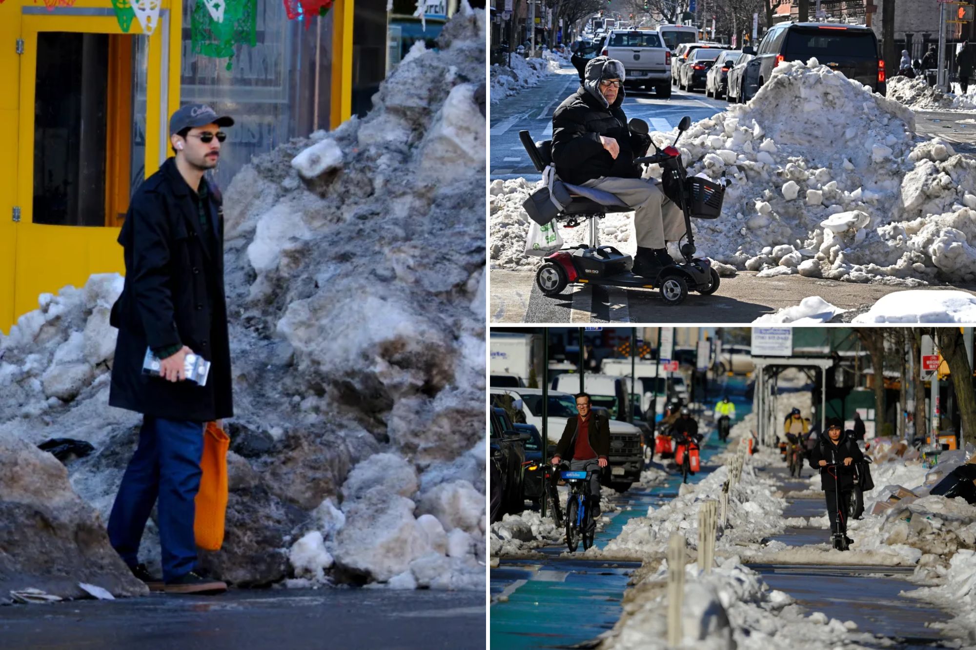 NYC’s snow woes continue as giant icebergs, slushy streets and trash ...