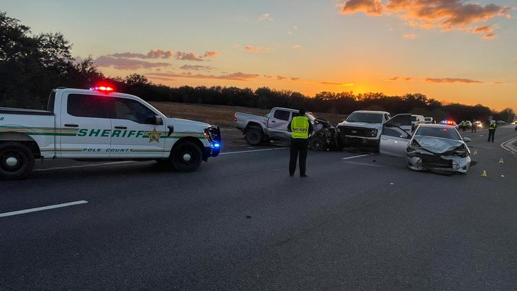 4 dead, 8 injured in multi-vehicle crash on SR-60 in Polk County