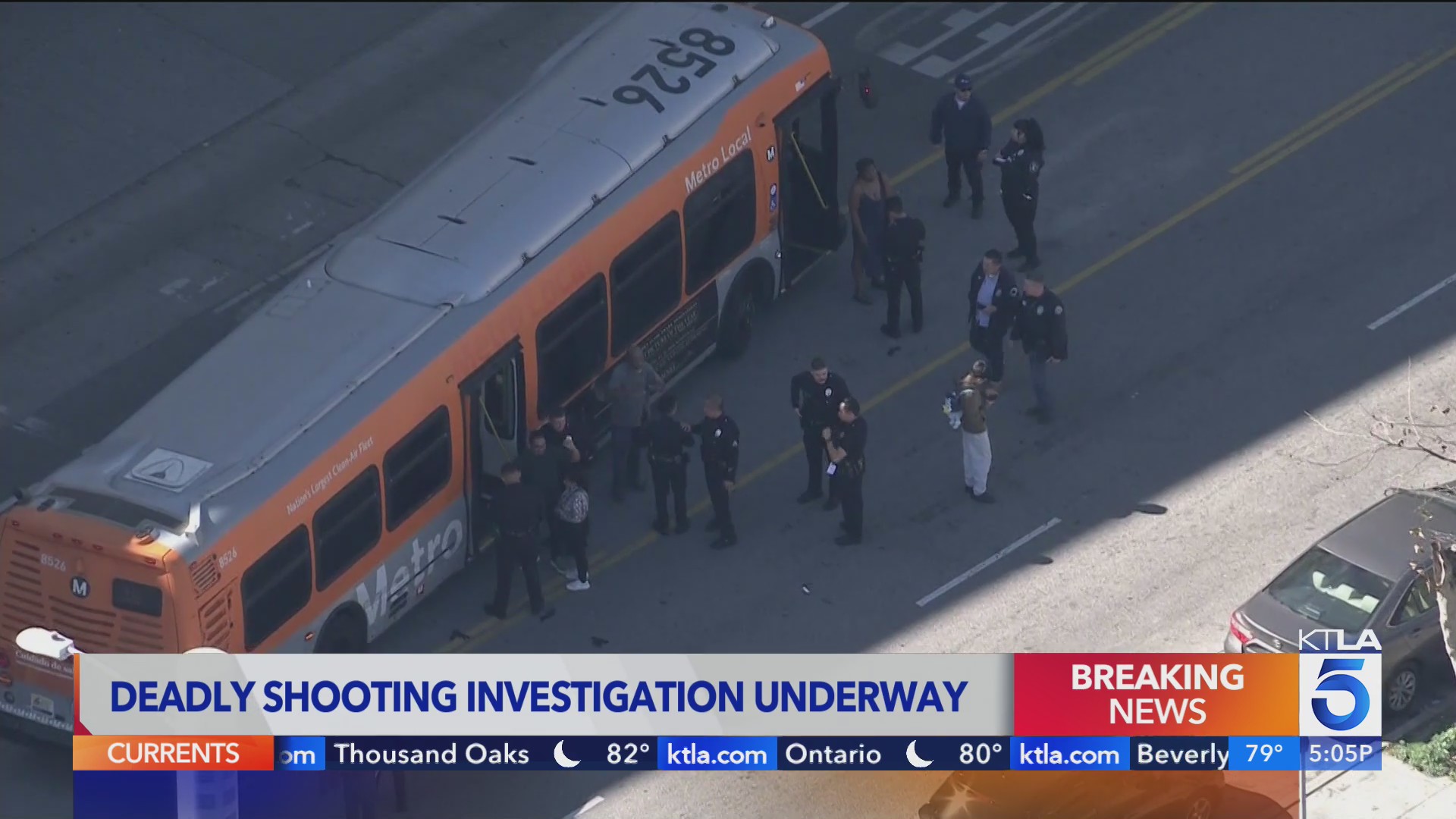 Man killed in Los Angeles shooting, taken to hospital on a bus<br><br>
