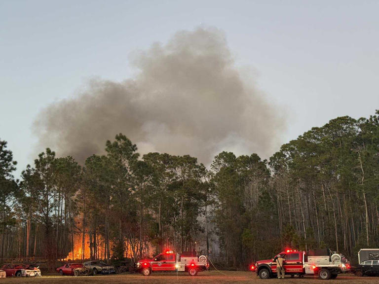 Brush fire forces evacuations and roadblocks in Flagler County ...