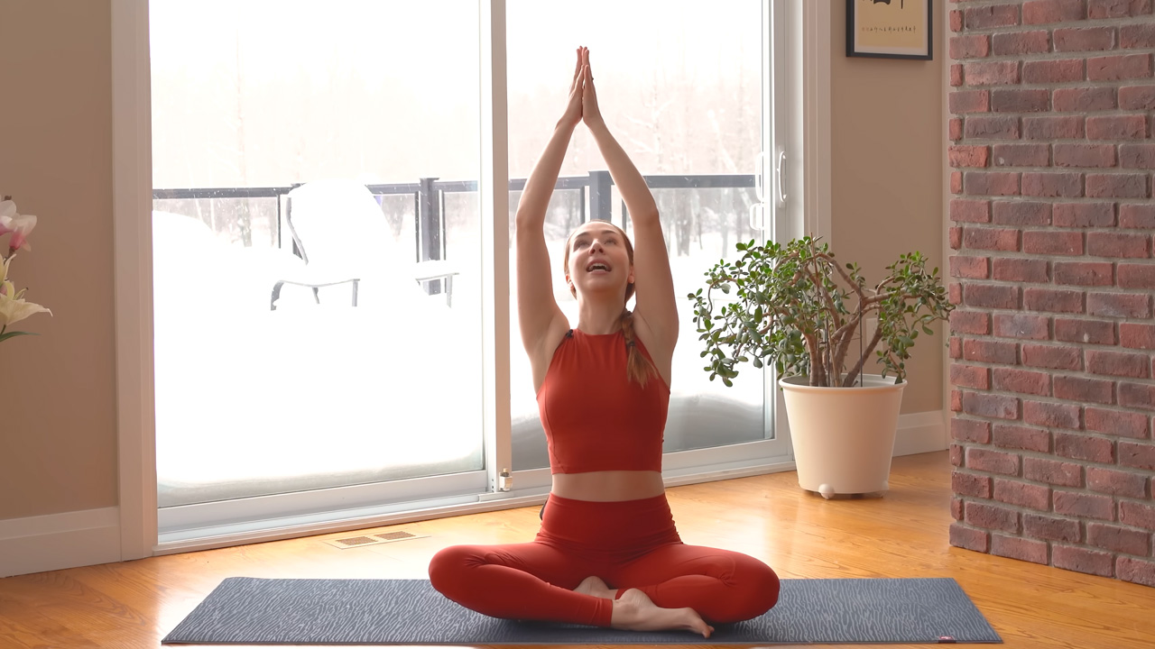 Gentle morning yoga stretch for a flexible body