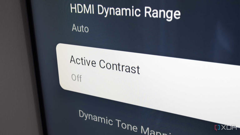 A TV's Active Contrast setting