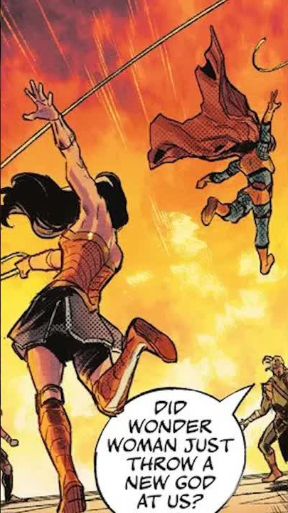 Wonder Woman throws Big Barda at Cyborg!