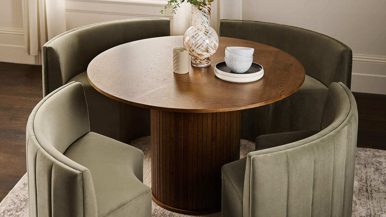 This dining bench set from Next is space-saving, flexible, and stylish