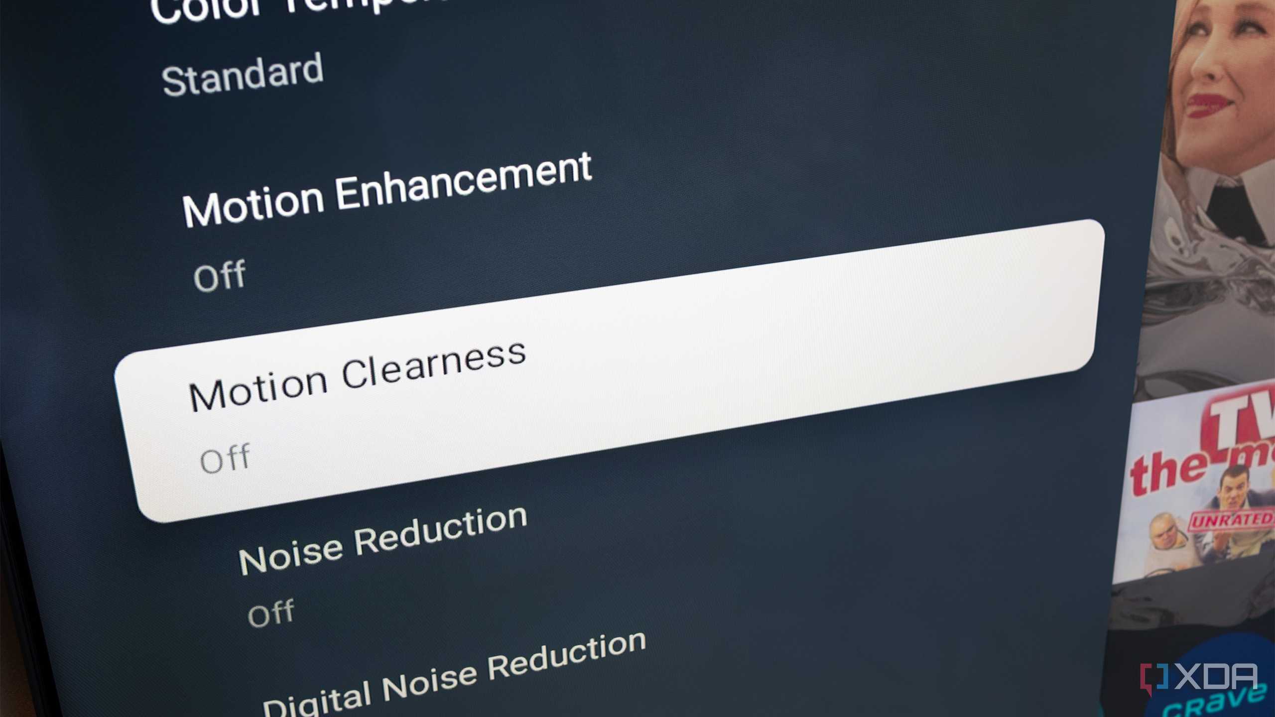 TV Motion Clearness setting