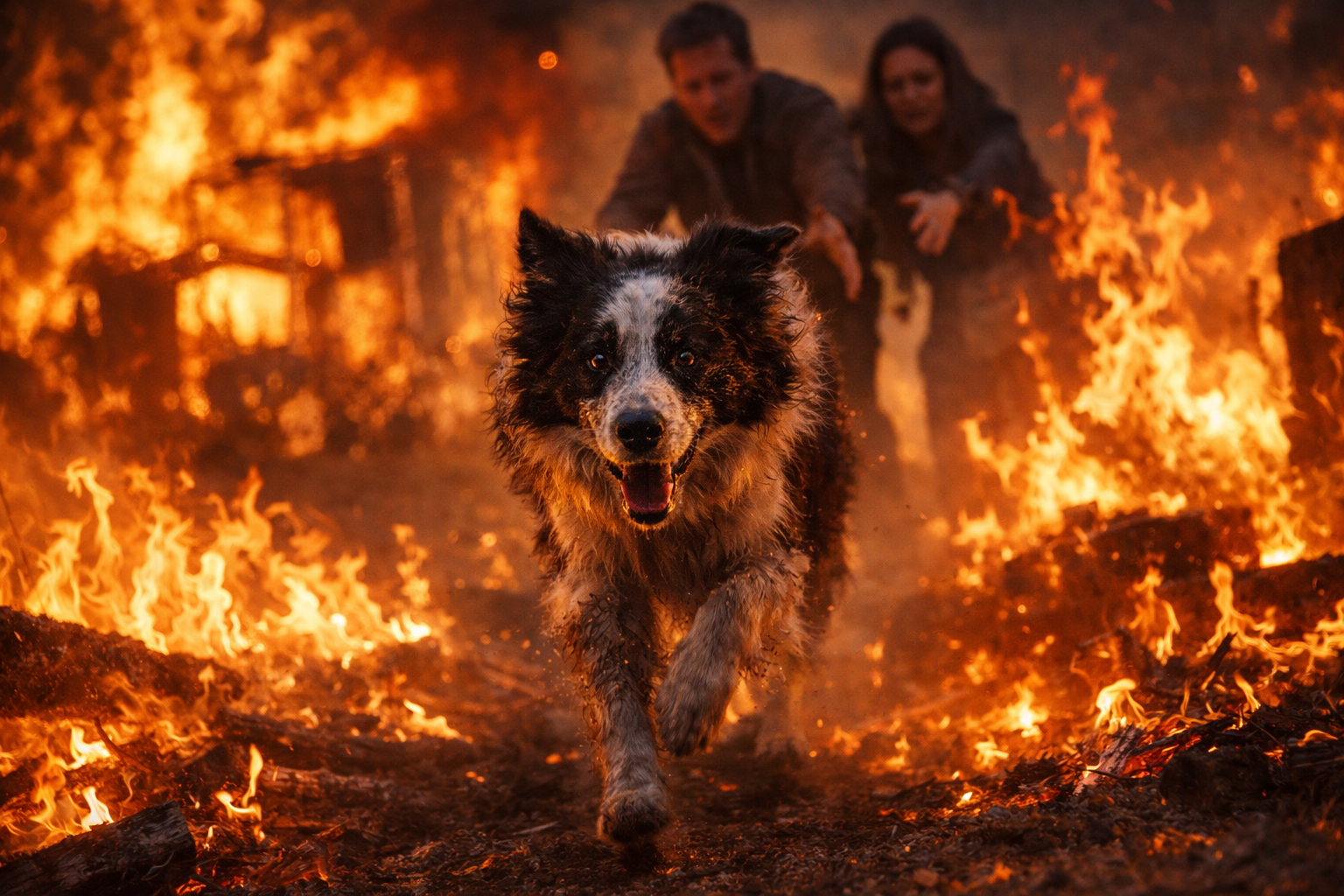 Border Collie sopravvive all’incendio e ritrova la famiglia ...