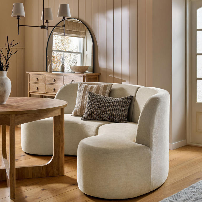 This dining bench set from Next is space-saving, flexible, and stylish